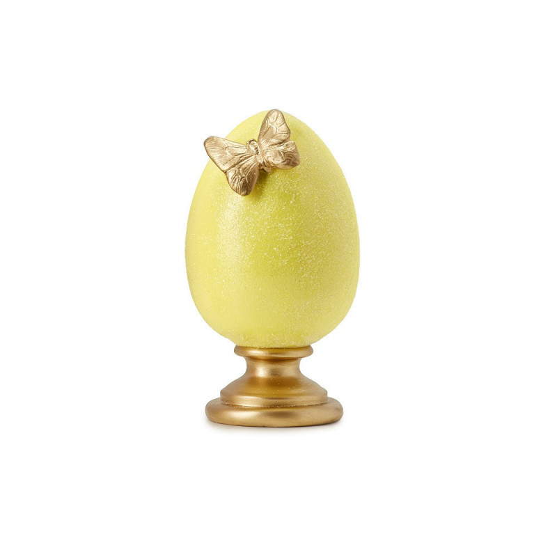 Uovo decorativo glitter Egg Giallo Ornament - Fade Maison