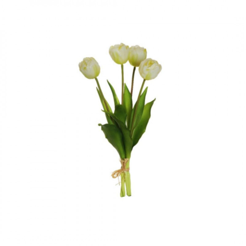 Bush di tulipani bianchi 38 cm - Ego Home Interior