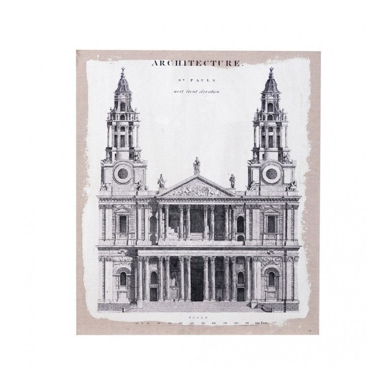 Quadro "Architettura classica St. Paul" 60x70x2.50 cm - Blanc Mariclo