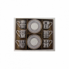 Set 6 tazzine caffè con piattino in porcellana in scatola regalo PALAZZO - Easy Life